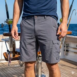 Pelagic Cargo Shorts Mens 36 Grey High Performance Fishing Outdoor Utility